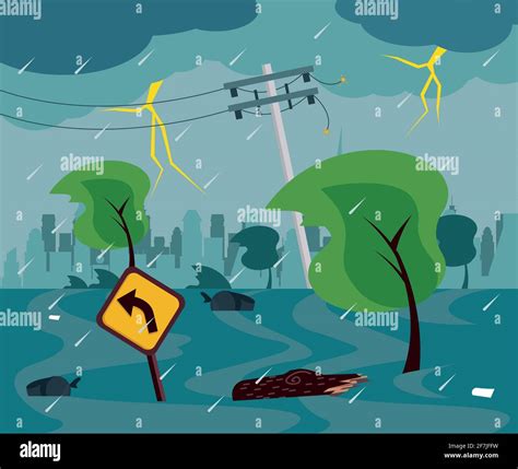 Storm And Flood Stock Vector Image Art Alamy