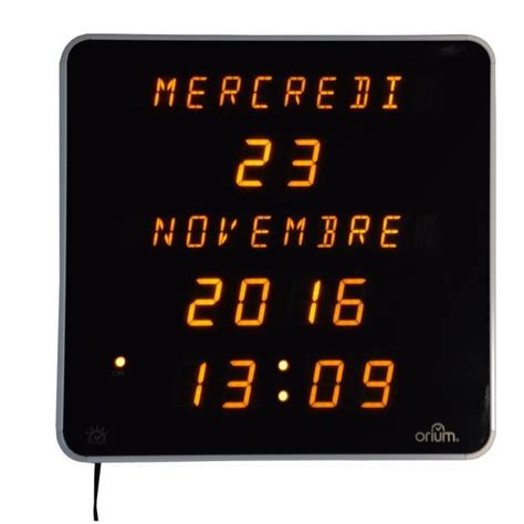 Orium Horloge Calendrier Digitale Jaune Et Noire Comparer Avec