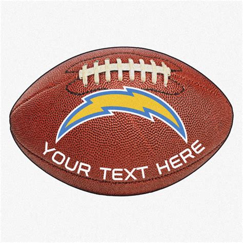 Fanmats Los Angeles Chargers Personalized Football Mat