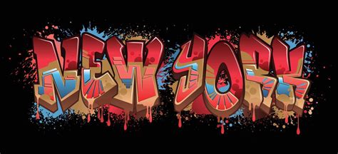 Graffiti Styled Name Design New York 4684680 Vector Art At Vecteezy