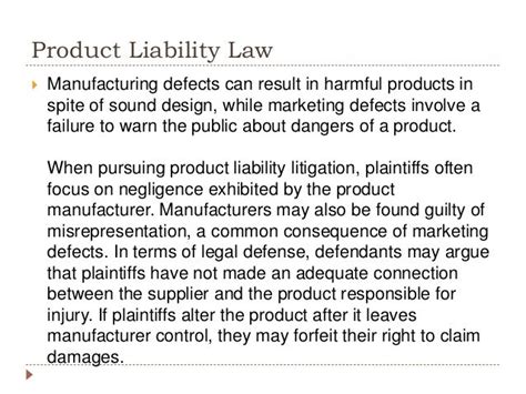 An Introduction To Product Liability Law