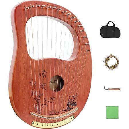 Aklot Lyre Harp Metal String Bone Saddle Mahogany Lye Harp With