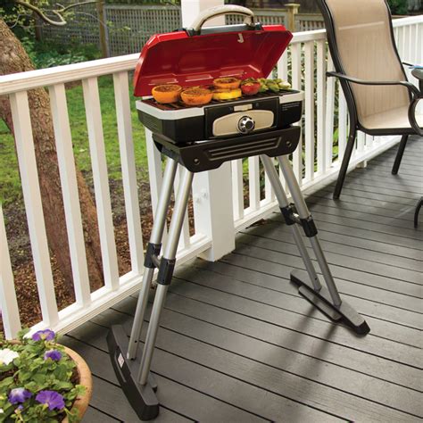 Petite Gourmet Portable Gas Grill With VersaStand