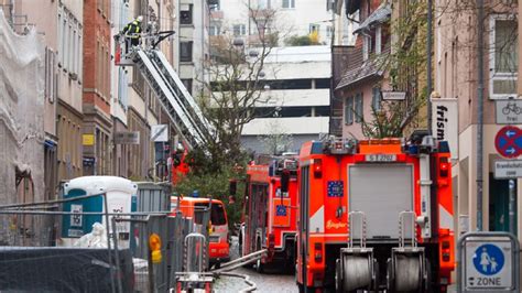 Brand in Stuttgart Mitte Feuer an der Rosenstraße Zwei Bewohner