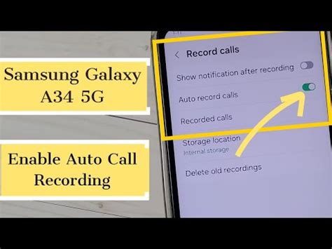 How To Enable Auto Call Recording In Samsung Galaxy A34 5G YouTube