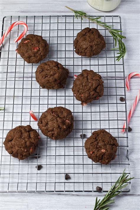 Chunky Chocolate Candy Cane Cookies Boozy Baking