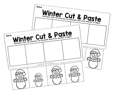 Winter Cut And Paste Printables