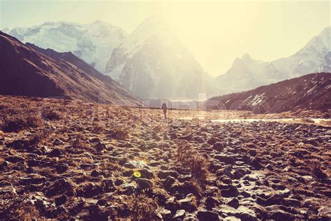 Hike in Himalayas | Stock image | Colourbox