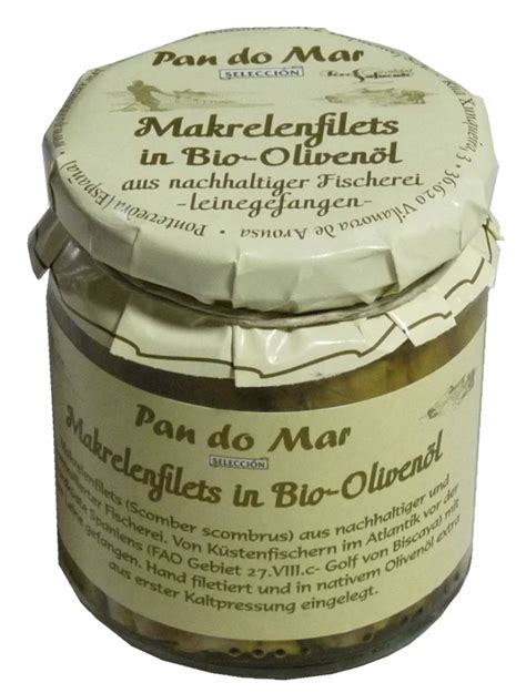 Makrela Filety W BIO Oliwie Z Oliwek Extra Virgin Pan Do Mar The Planet