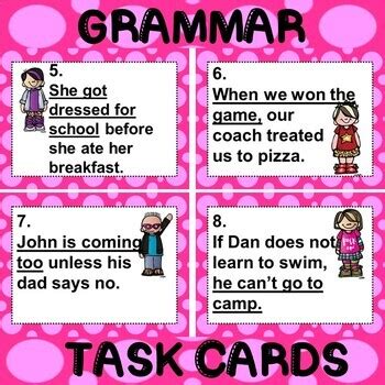 Independent And Dependent Clauses Grammar Task Cards Scoot Game Tpt