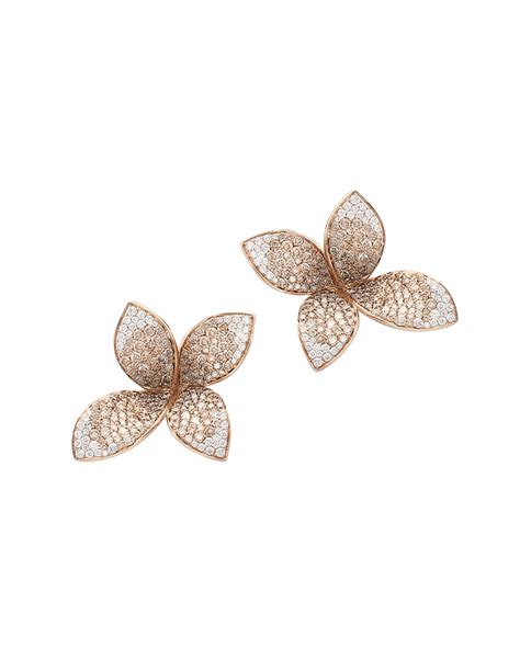 Pasquale Bruni Giardini Segreti K White Gold Diamond Flower Stud