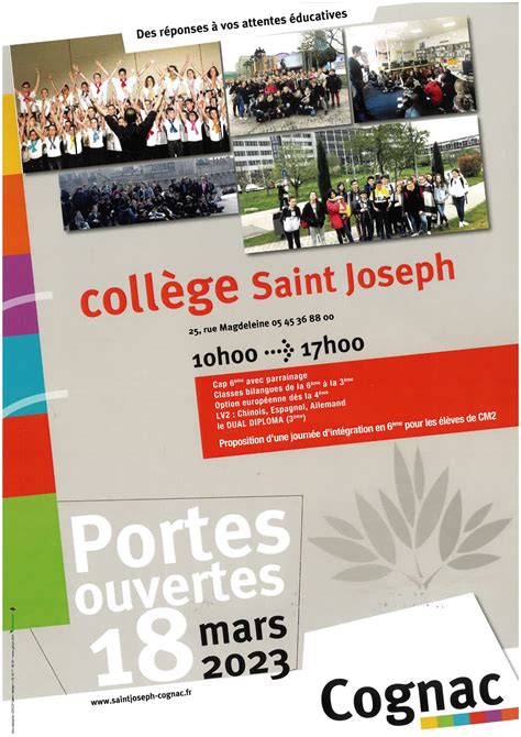 Portes Ouvertes Saint Joseph Cognac