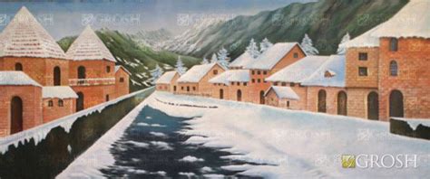 Quaint Winter Village – Grosh Backdrops