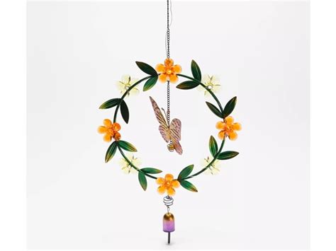 Plow & Hearth Dual Sided Solar Hanging Wreath