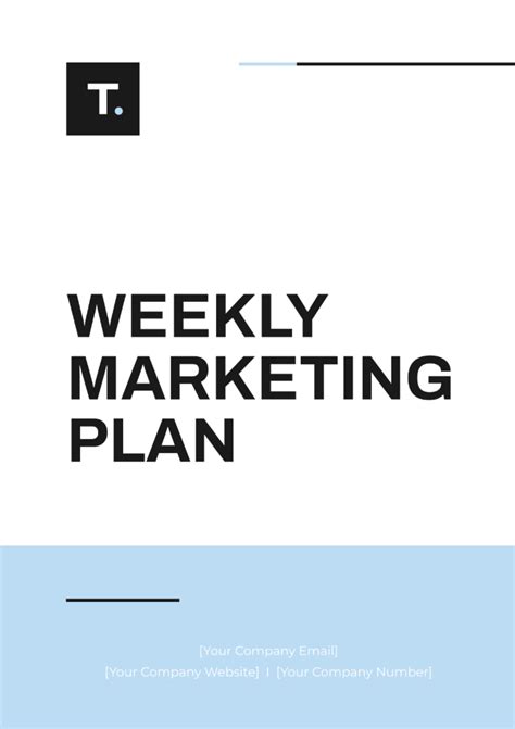 Free Weekly Marketing Plan Template Edit Online And Download