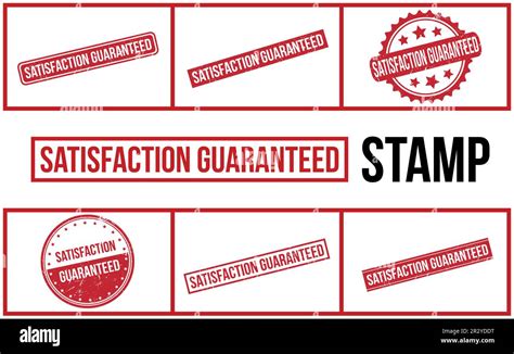 Satisfaction Guaranteed Rubber Stamp Set Vector Stock Vector Image