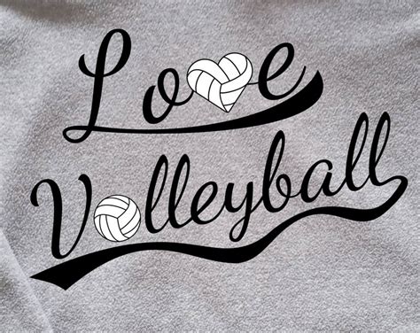 Love Volleyball Svg Design Svg Volleyball Love Cut File For Etsy