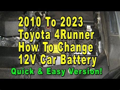 2010 To 2024 Toyota 4Runner How To Change 12V Car Battery Quick