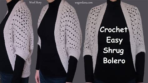 Crochet Easy Shrug Bolero Diy Tutorial Heklani Bolero Youtube