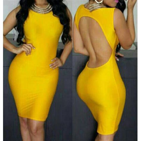 Sexy Scoop Neck Sleeveless Solid Color Backless Dress Backless Dress