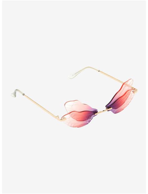 Pink And Purple Ombre Butterfly Wing Sunglasses Hot Topic