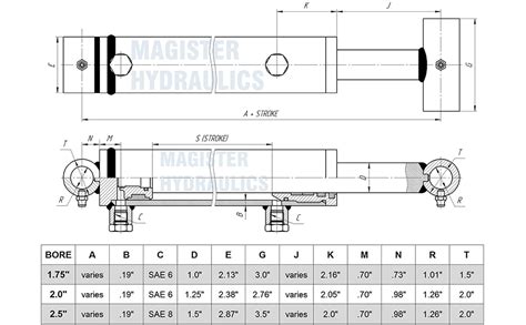 Magister Hydraulics Double Acting Hydraulic Cylinder Universal