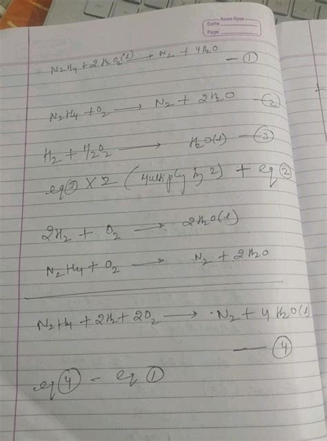 Determine Enthalpy Of Formation H Using Listed Enthalpies Of