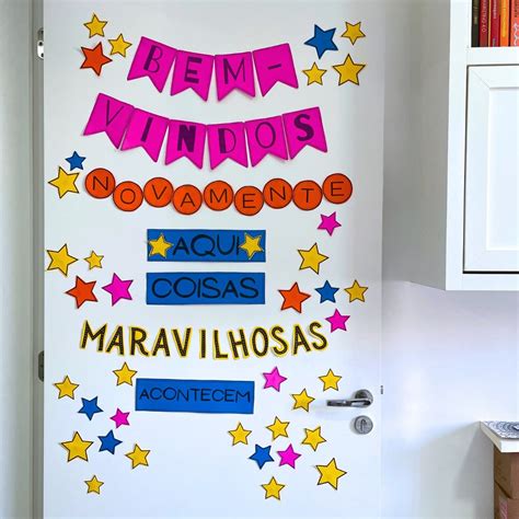 Decora O De Porta Bem Vindos Novamente Loja Das Profs