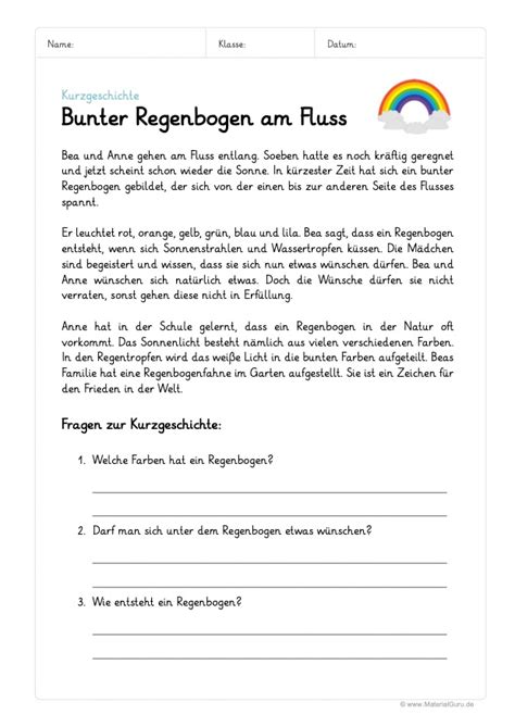 Lesetexte Klasse Zum Ausdrucken Kostenlos Lehrmittel Perlen