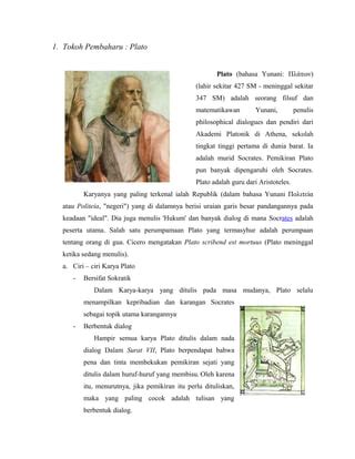 Tokoh Pembaharu Plato Aristoteles Ptolomeus PDF