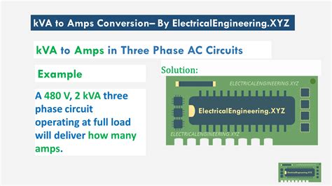 Kva To Amps Conversion Formulas For Single Two And Three Phase Ac