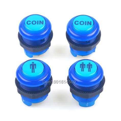 30mm Transparent Arcade Led Buttons Arcade Start Player Buttons Kit