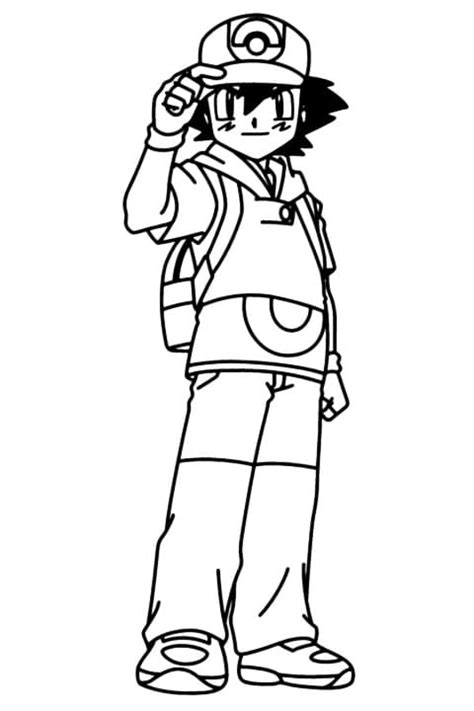 Ash Ketchum Coloring Pages Free Printable Coloring Pages For Kids