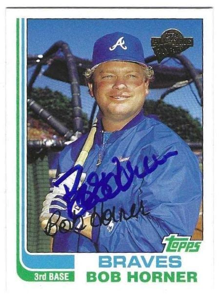 Autographed Bob Horner Topps All Time Fan Favorites Card Main