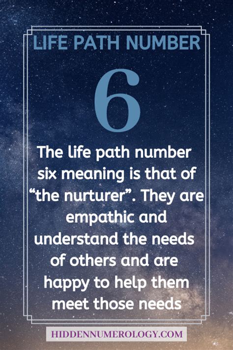 What Is The Meaning Of Life Path Number 6 Life Path Number 6