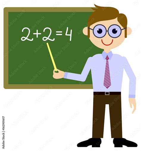 Blackboard With Teacher Clipart Image