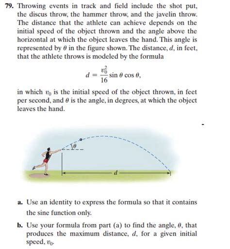 solved  throwing   track  field include  cheggcom