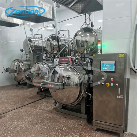 Small Sterilizer Retort Back Pressure Retort Autoclave For Food