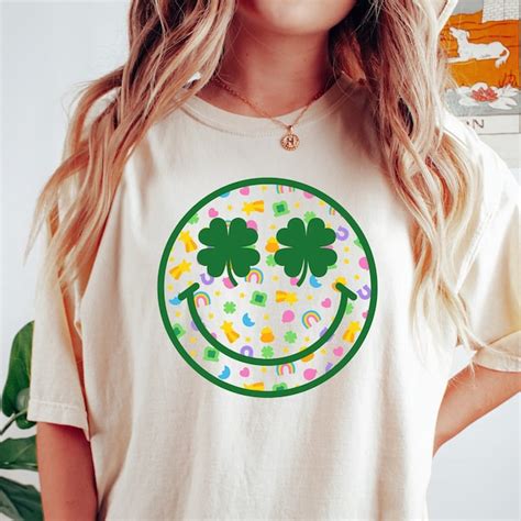 Shamrock Smiley Face Etsy