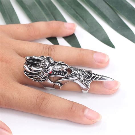 Full Finger Dragon Ring Steel And The Dragon Shop