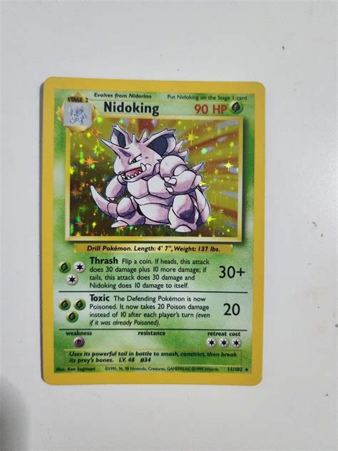 Base Set Nidoking Holo Hobbies And Toys Memorabilia And Collectibles