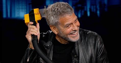 George Clooney Teaches Kimmel The Flowbee Haircut Hes Been Doing For