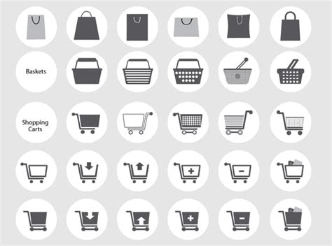 Set Of Free Shopping Cart Icons Graphicloads