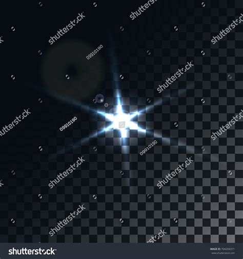 Star Flare On Transparent Background Vector Stock Vector (Royalty Free) 704204371