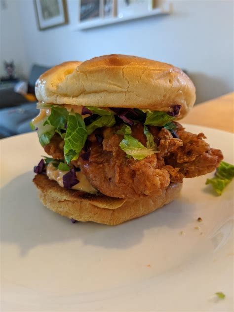 [homemade] Spicy Buttermilk Fried Chicken Sandwich R Food