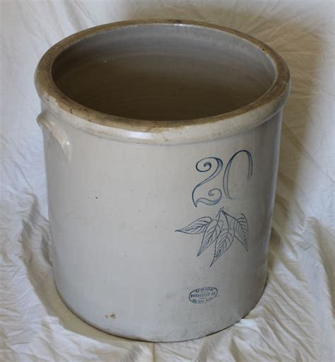 Bargain John S Antiques Red Wing Stoneware Gallon Crock With Birch