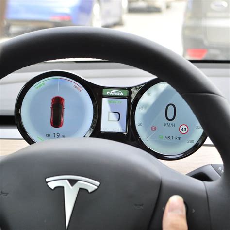 Rounded Dashboard Instrument Cluster Display For Tesla Model Y