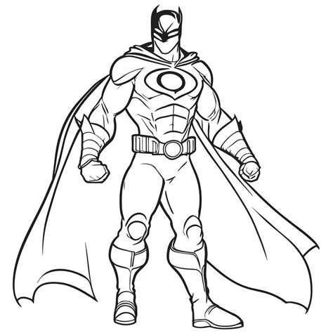 Superheroes Coloring Page Vector Illustration Line Art 26174767 Vector