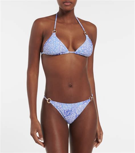 Stella Maris Ring Triangle Bikini Top In Blue Heidi Klein Mytheresa