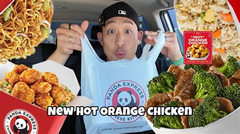 PANDA EXPRESS MUKBANG Trying The New HOT Orange Chicken And A Few Of